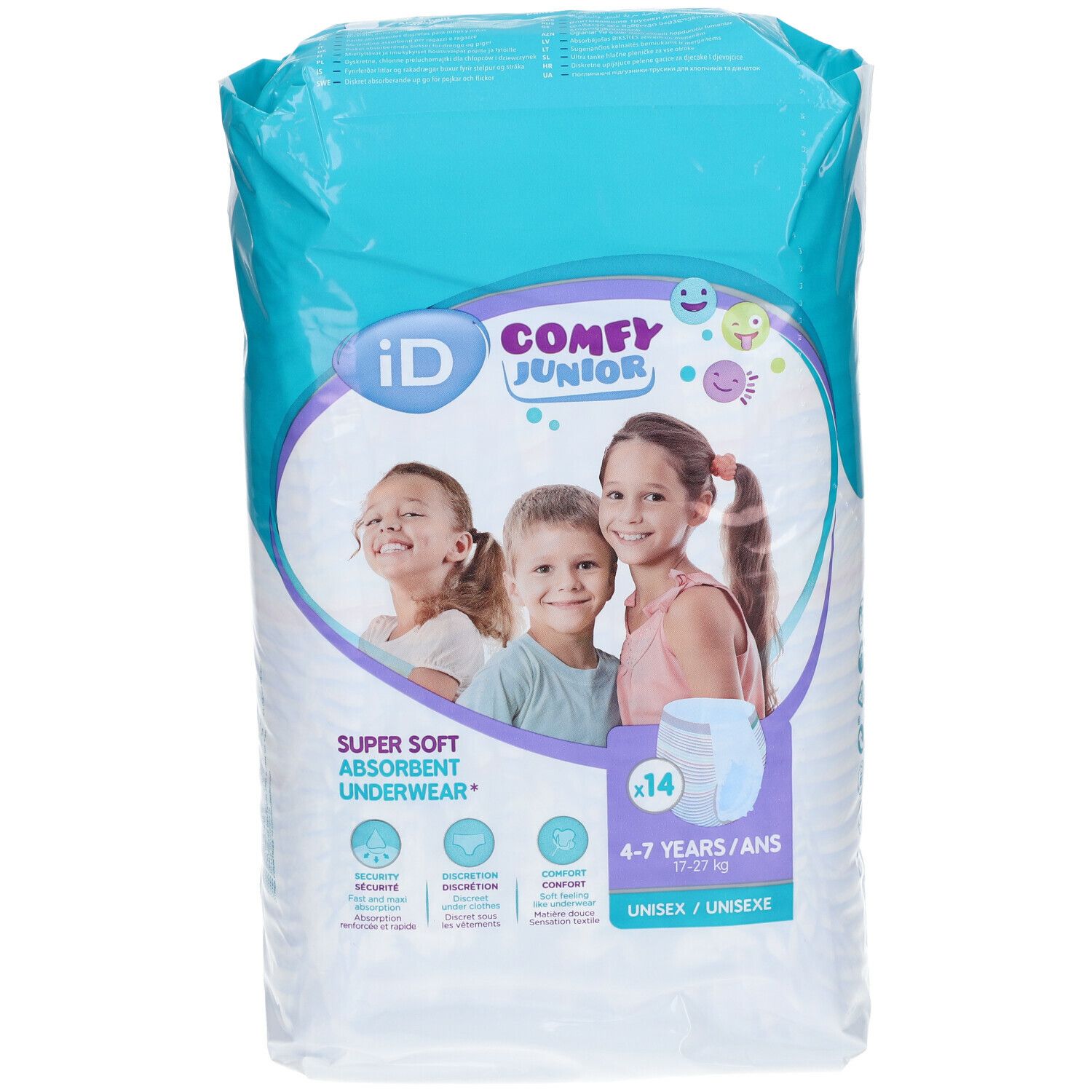 Pieluchy-majtki iD Comfy Junior 24-47kg 56szt (4x14)