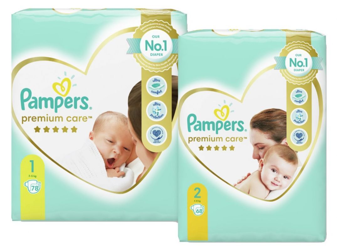 pampers premium care pieluchy 1 newborn 2-5 kg 88 sztuk