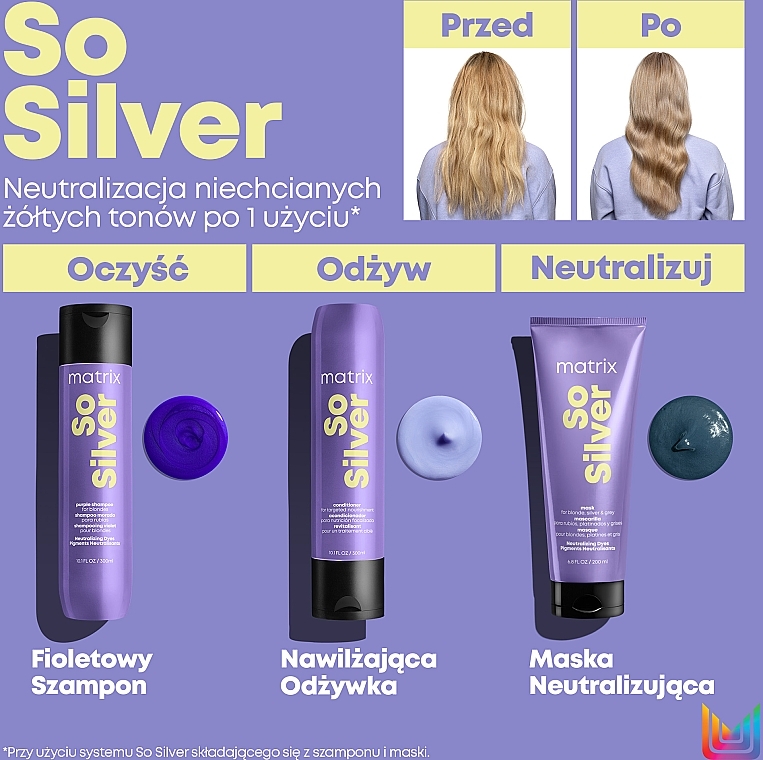 szampon matrix do włosów blond neutralizujący żółty odcień