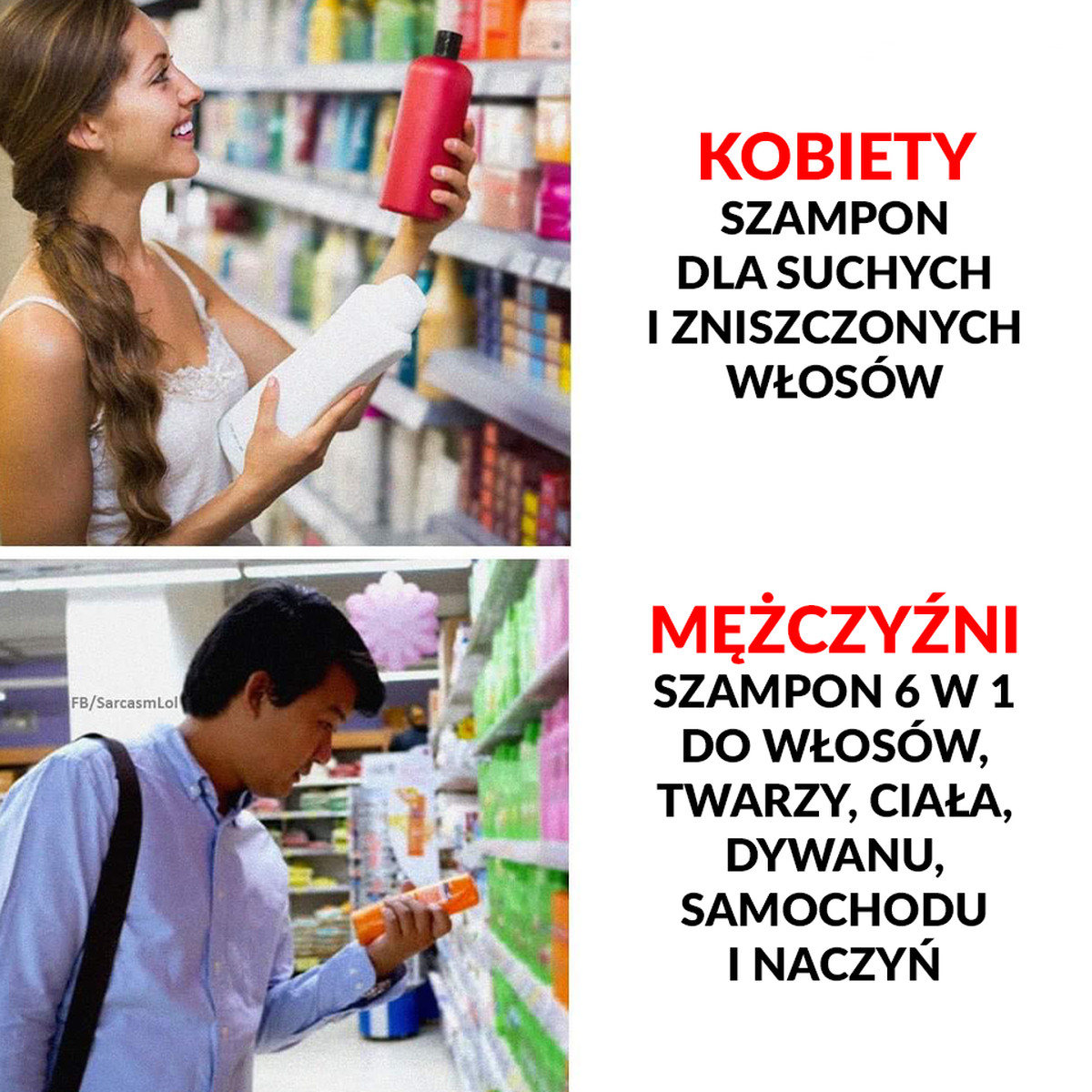 szampon dla kobiet a szampon dla mężczyzn