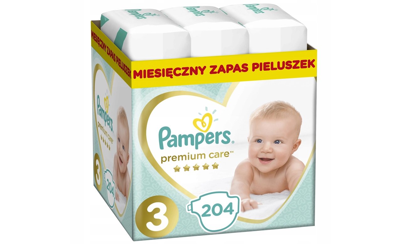 pampers 3 premium care 204 szt