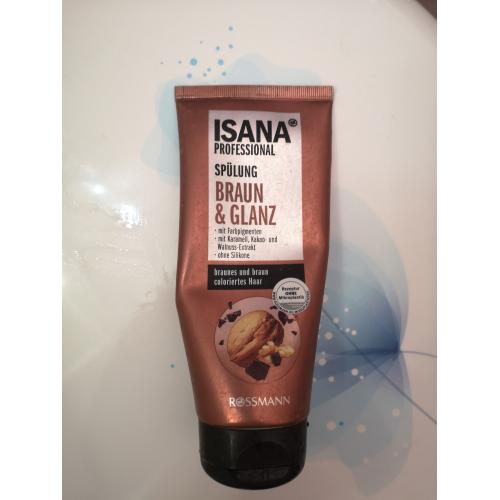 isana professional odżywka do włosów brown color shine