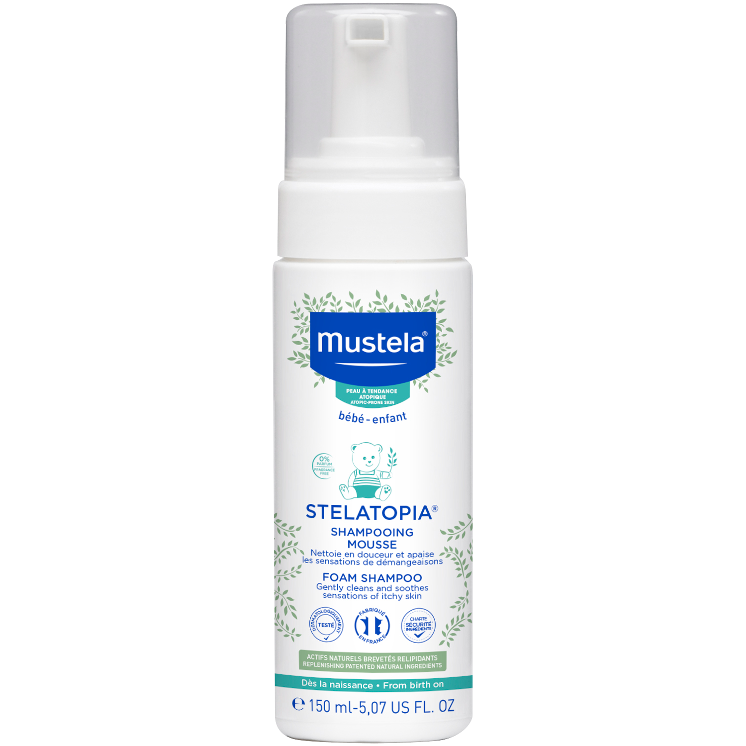 mustela szampon w piance wysusza