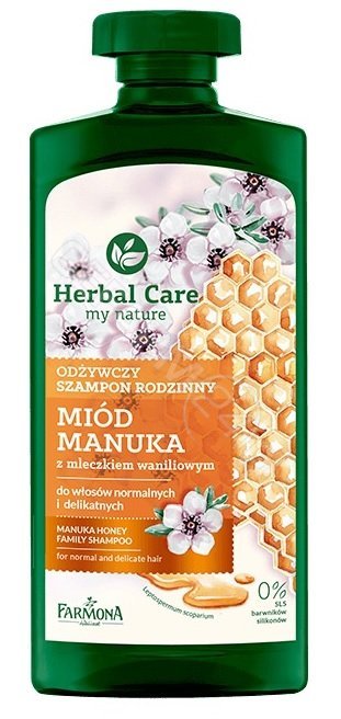 herbal care odżywczy szampon rodzinny miód manuka