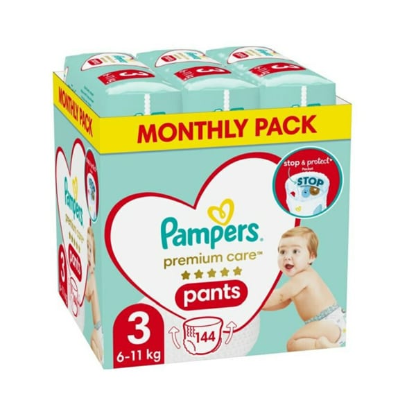 pampers premium care pants 3 monthly pack