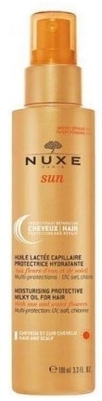 nuxe sun nawilżająco-ochronny mleczny olejek do włosów 100 ml