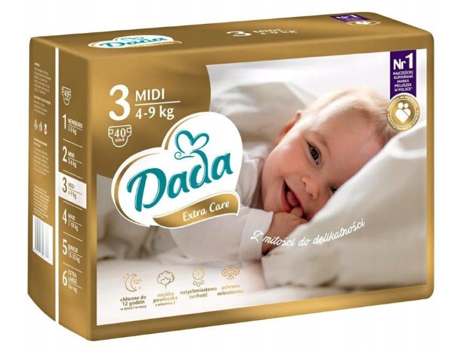 pieluchy dada extra care 3 60szt