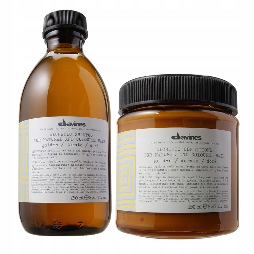 davines alchemic golden szampon do włosów o kolorze złocisty blond