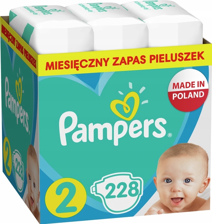 pieluchy pampers active baby maxi pack 2 mini 228 szt