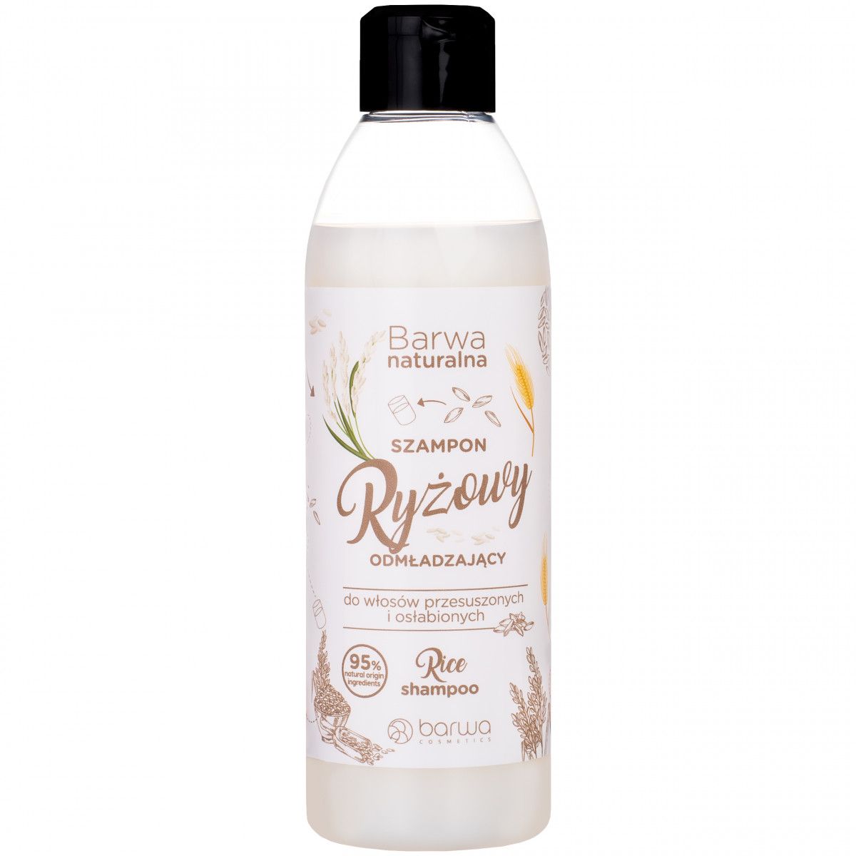 naturalna szampon do włosów ryżowy 300ml wizaz