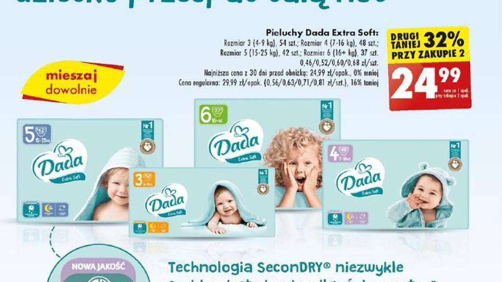 promocja na pieluchy dada soft luty 2019