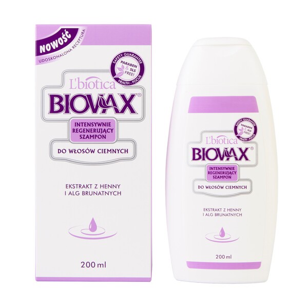 lbiotica biovax szampon do włosów ciemnych