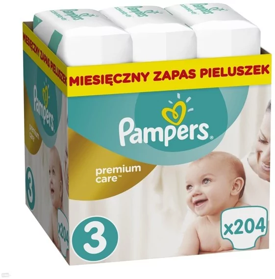 pampers 3 premium care 204 szt