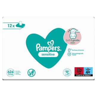 pampers chusteczki sensitive 12 x 52 szt