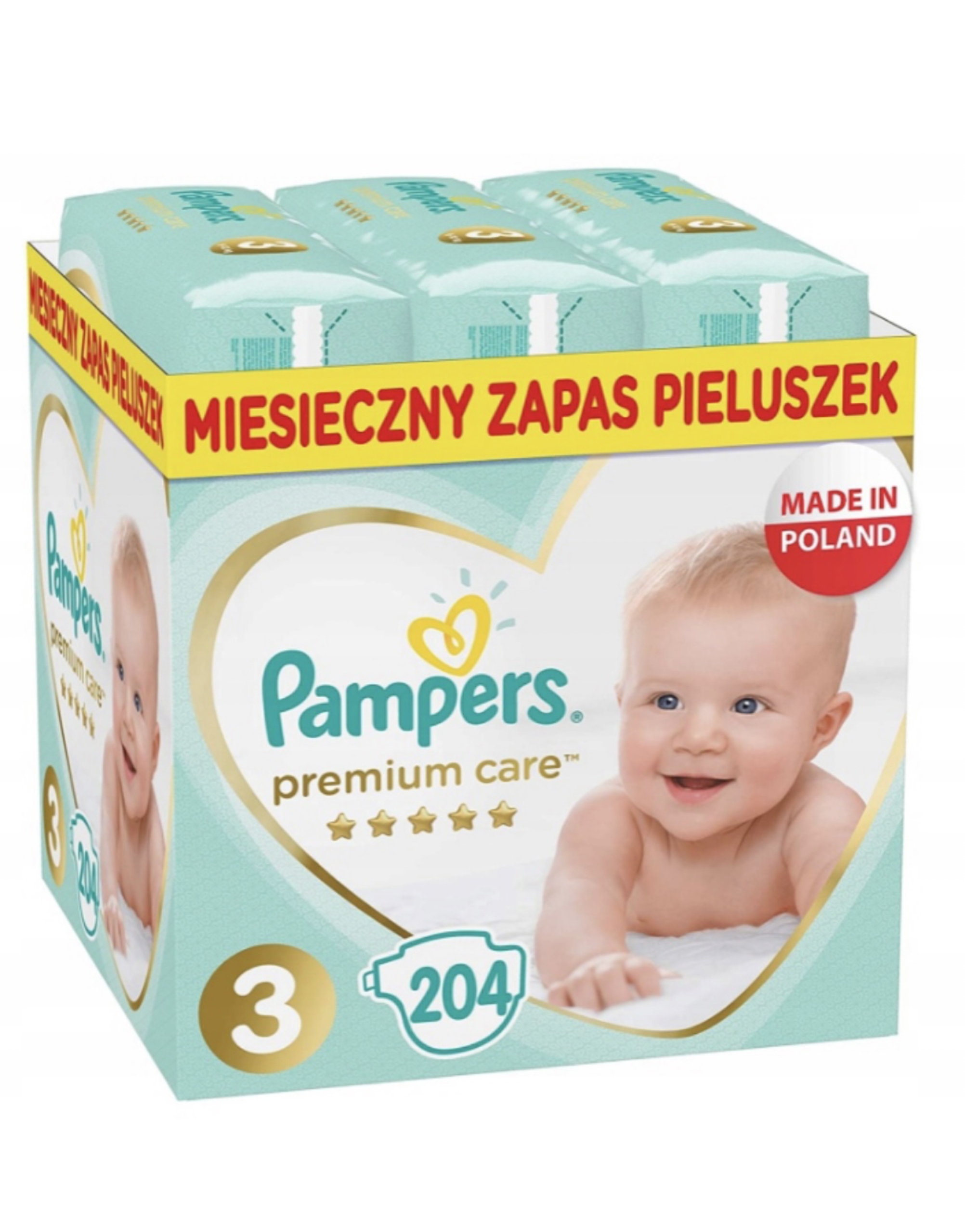 miesieczny zapas pieluszek pampers