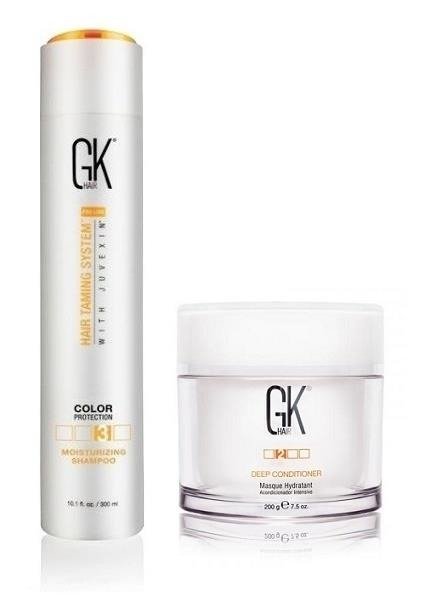 gk hair zestaw szampon odżywka nawilżająca 300ml global keratin juvexin