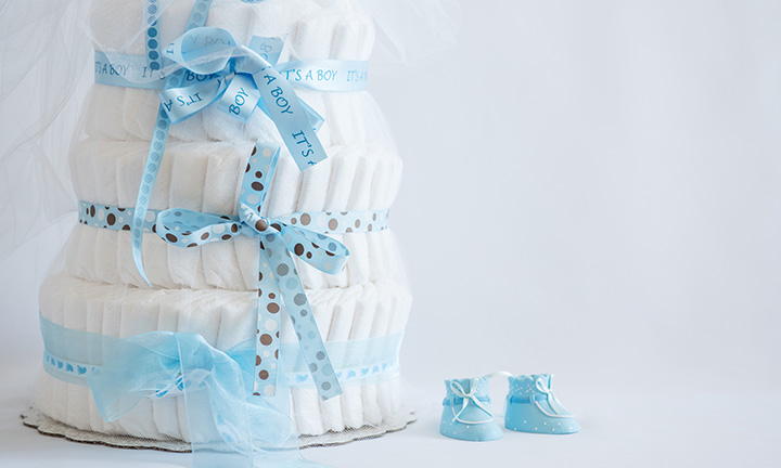 baby shower cake pampers