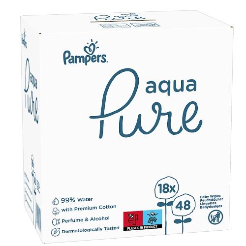 chusteczki nawilżane pampers aqua pure