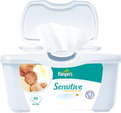 chusteczki pampers sensitive pudełko