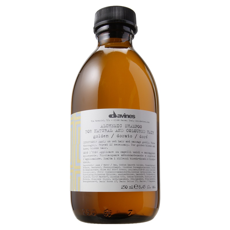 davines alchemic golden szampon do włosów o kolorze złocisty blond