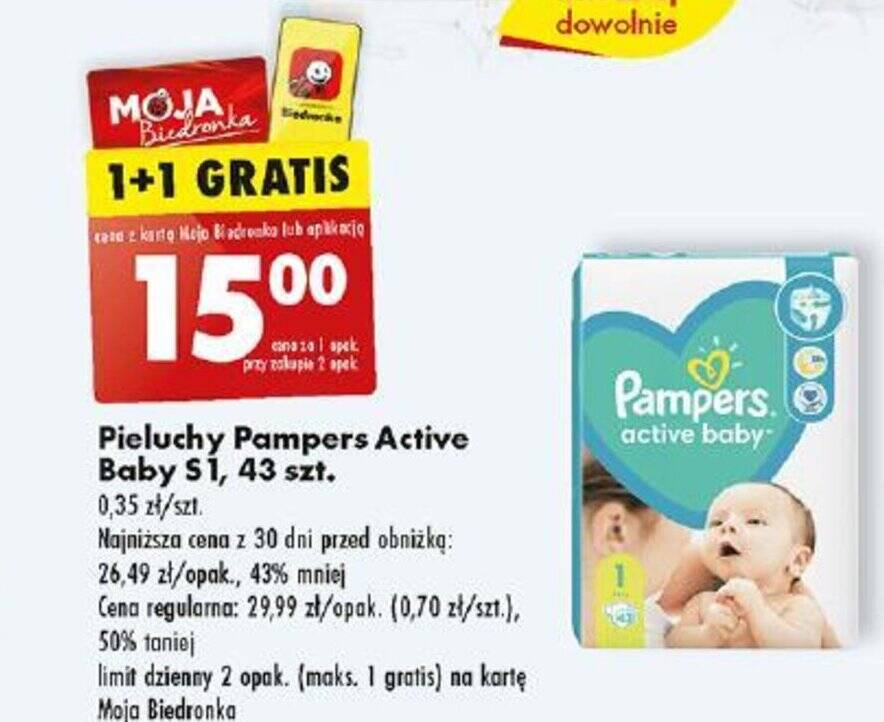 pampers active baby 1 biedronka gazetka