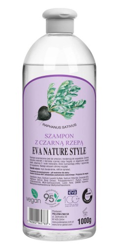 eva nature style szampon do włosów czarną rzepą
