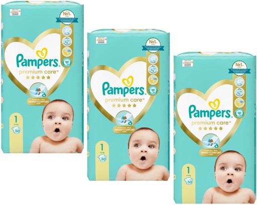 pampers premium care 1 barwiące na niebiesko