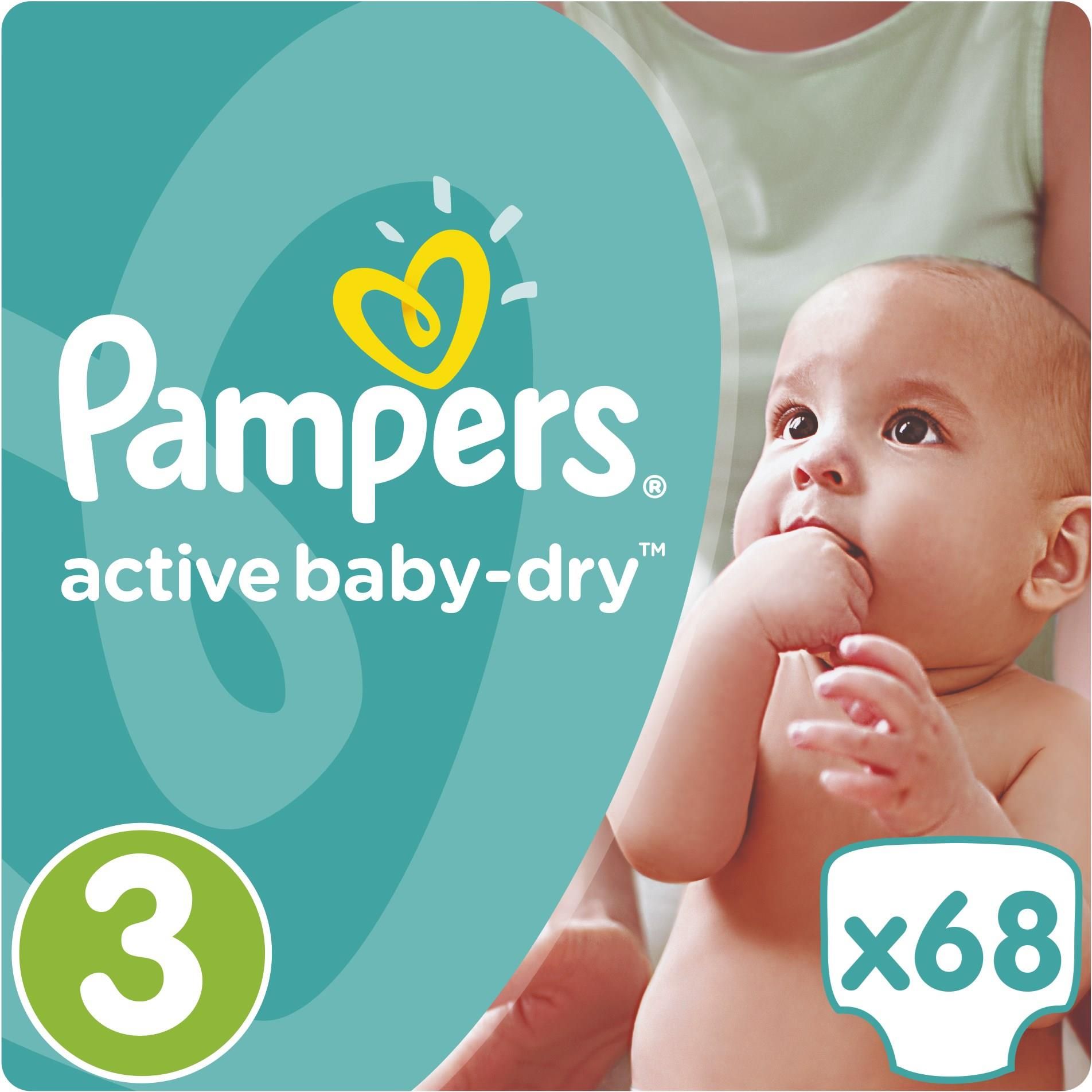 pampers active baby dry 3 68 sztuk