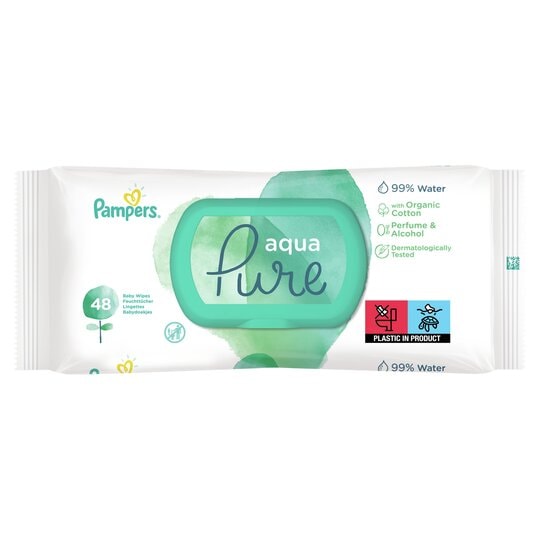 pampers aqua pure wipes tesco