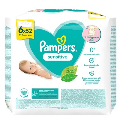 pampers baby fresh chusteczki 6x64 szt