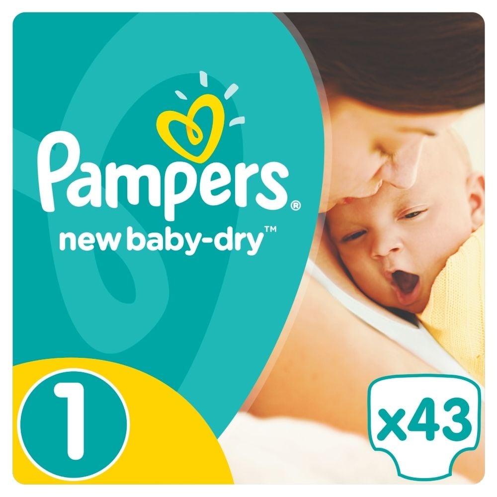 pampers new baby-dry pieluchy rozmiar 1 newborn 43