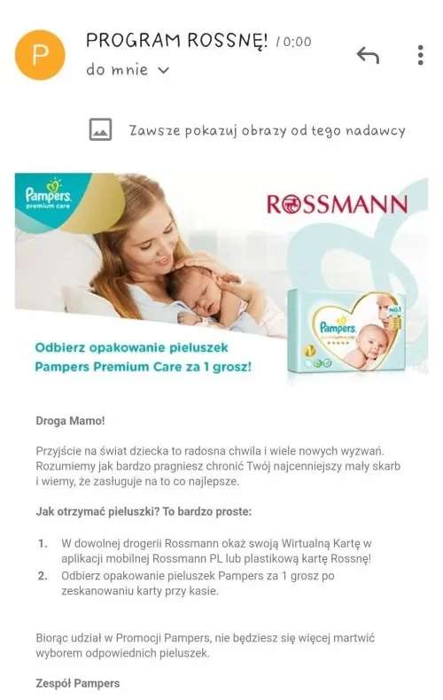 pampersy pampers 4 rossmann