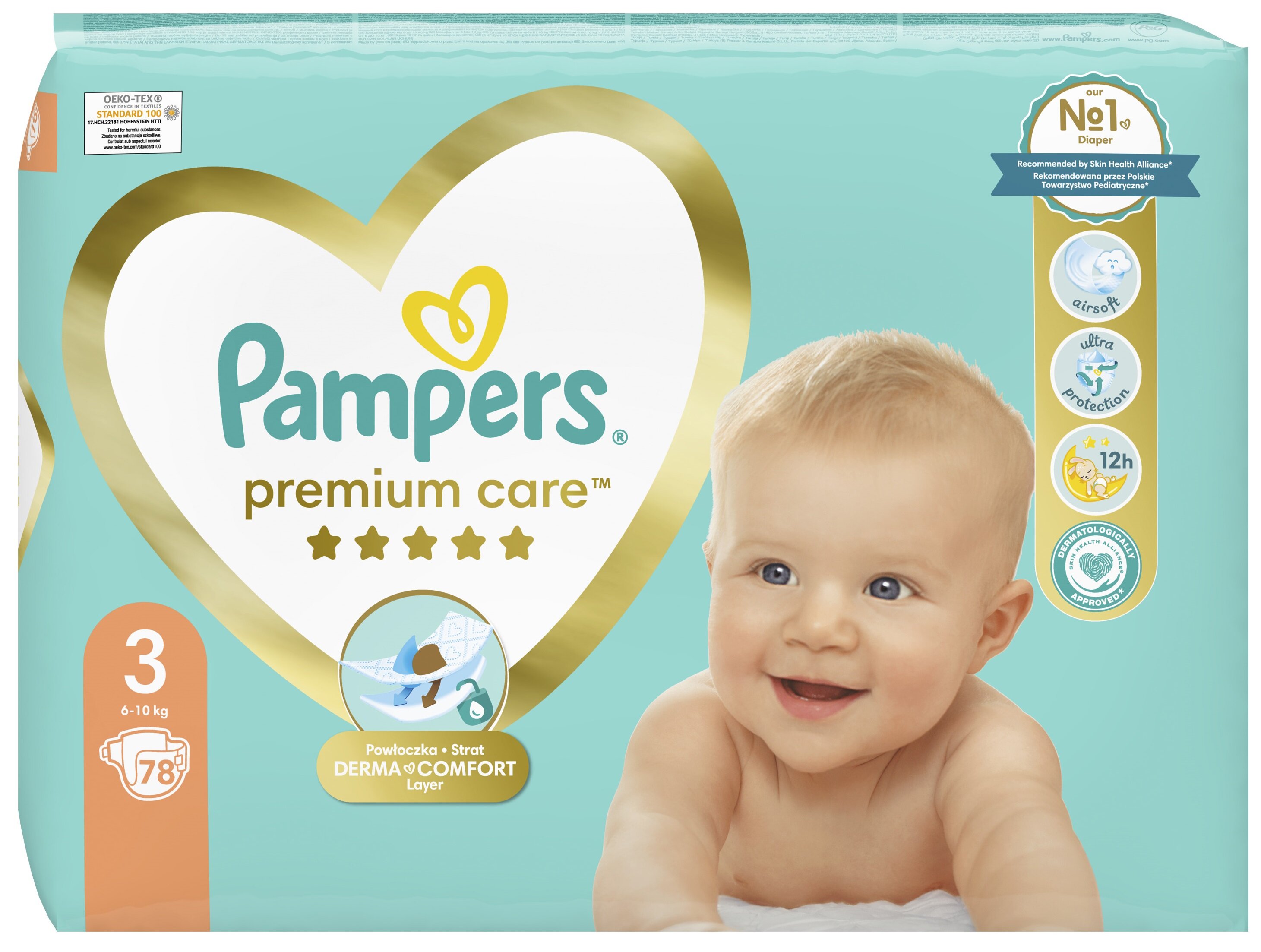 pieluchy pampers 3 premium care 60 szt